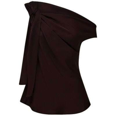 Manning Cartell Glossed Over Tie Top — TRUFFLE - Image 1