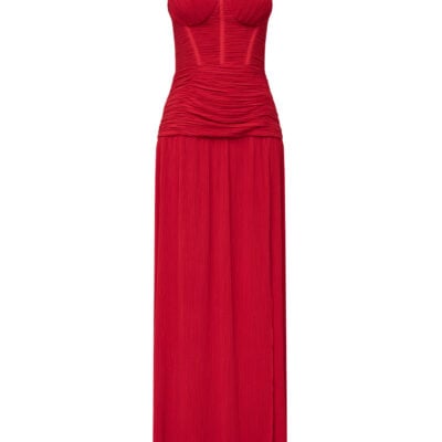 Manning Cartell Double Time Pleat Dress — RED - Image 1