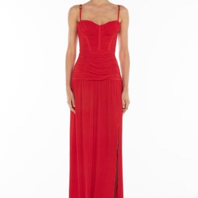 Manning Cartell Double Time Pleat Dress — RED - Image 2