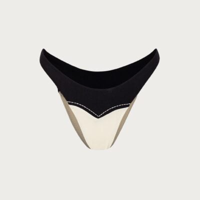 SAME Los Angeles Western 90s Bottom (Faux Suede Cream/Black) - Image 1