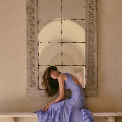 SAME Los Angeles Tiered Chiffon Gown (Periwinkle) - Image 2