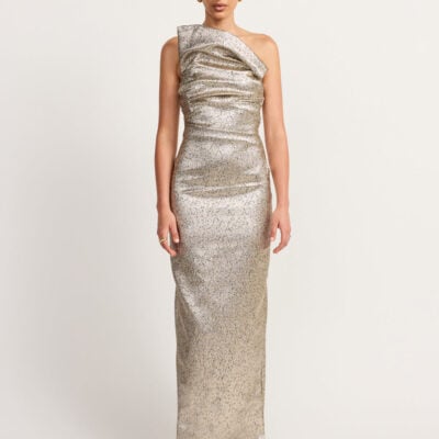 TOJHA TACOMA DRESS - METALLIC CHAMPAGNE — 6/XS - Image 1