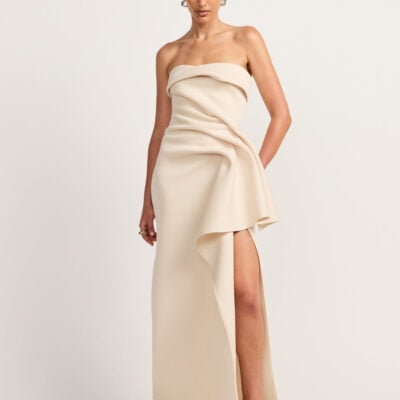 TOJHA NOVEMBER MAXI DRESS - CHAMPAGNE BEIGE — 6/XS - Image 1