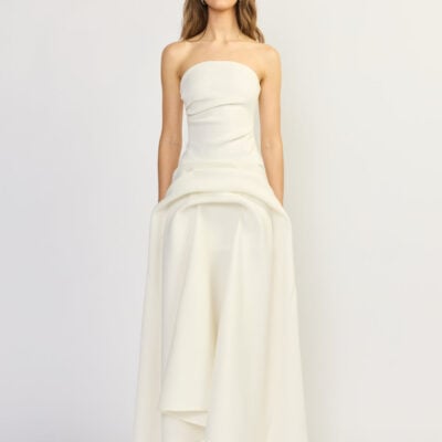 TOJHA GAIA STRAPLESS MAXI DRESS IVORY — 6/XS - Image 1
