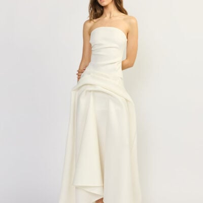TOJHA GAIA STRAPLESS MAXI DRESS IVORY — 6/XS - Image 2