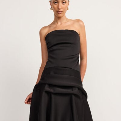 TOJHA GAIA STRAPLESS MAXI DRESS BLACK — 6/XS - Image 2