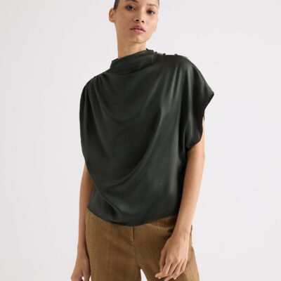 TWP Wish You Would Top in Washed Silk Charmeuse — ROSEN - Image 1