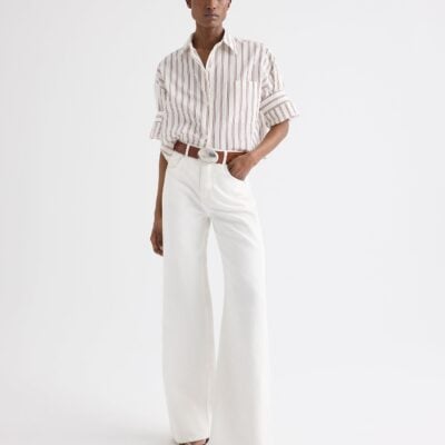 TWP West 11th St Jean in Natural Denim — WHITE - Image 2