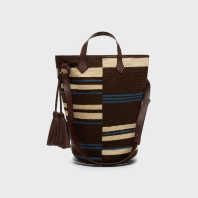TWP Trancoso Tote in Broken Stripe Woven - Image 1