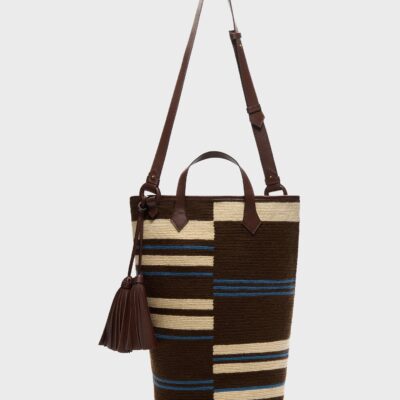 TWP Trancoso Tote in Broken Stripe Woven - Image 2