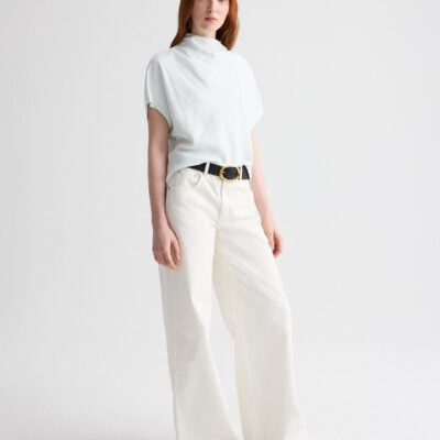 TWP Tiny Dancer Jean in Rigid Denim — WHITE - Image 1