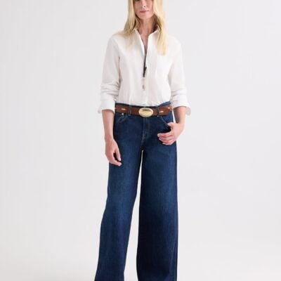 TWP Tiny Dancer Jean in Heavy Denim — DARK STONE - Image 1