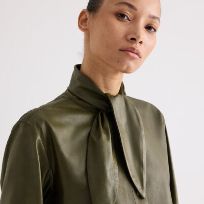 TWP Tied Up In You Top in Paper Leather — BEETLE - Image 2