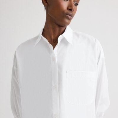 TWP Soon to be Ex Shirt in Superfine Cotton — WHITE - Image 1