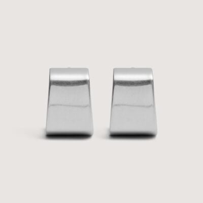 Viktoria & Woods V&W Block Hoops — SILVER - Image 1