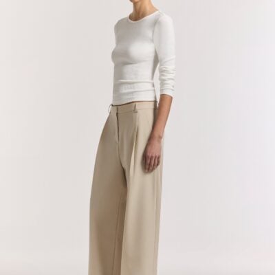 Viktoria & Woods Woods Rib Longsleeve Tee — IVORY - Image 1