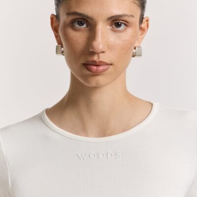 Viktoria & Woods Woods Rib Longsleeve Tee — IVORY - Image 2
