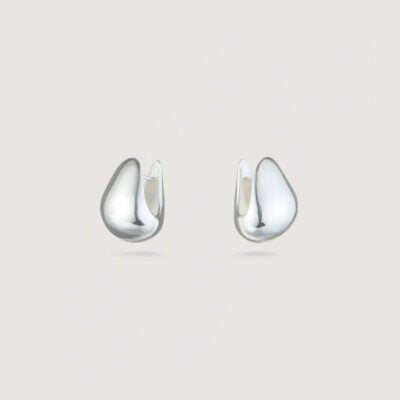 Viktoria & Woods Teardrop Clamshell Earrings — SILVER - Image 1