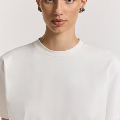 Viktoria & Woods Stereo Ponte Tee — IVORY - Image 2