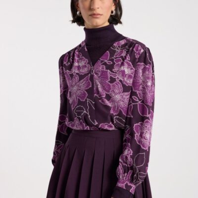 David Lawrence Garnet Silk Blouse