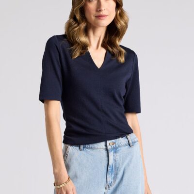 David Lawrence Ioni Textured Jersey Top