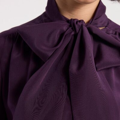 David Lawrence Marlow Pussy Bow Silk Blouse