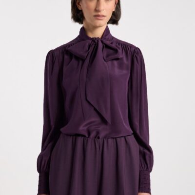 David Lawrence Marlow Pussy Bow Silk Blouse