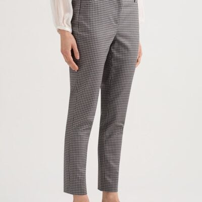 David Lawrence Sarah Dogtooth Cotton Pant