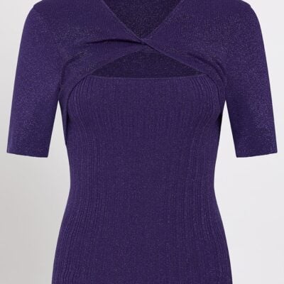Marcs Deja Vu Shimmer Short Sleeve Knit Top