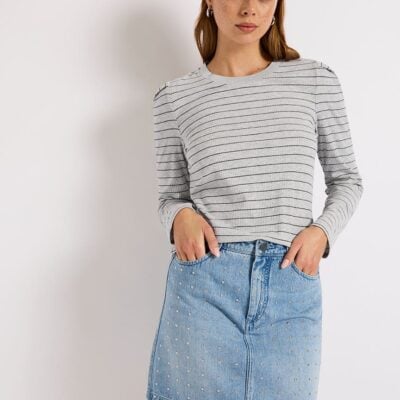 Marcs Dianne Stripe Rib Top