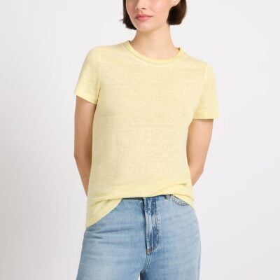 Marcs Kat Linen Crew Neck Tee