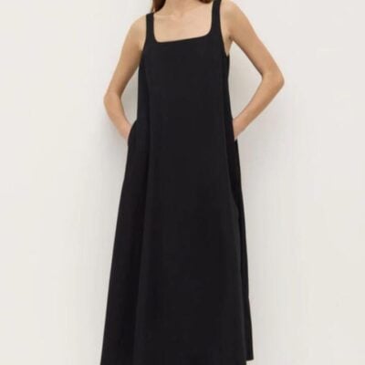 Assembly Label Becca Black Cotton Sleeveless Maxi Dress