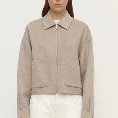 Assembly Label Dallas Pebble Wool Collared Jacket