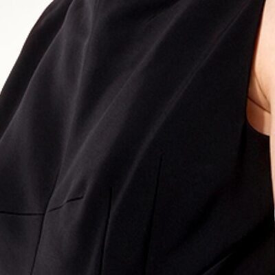 Balenciaga Crepe Dress in Black / 38