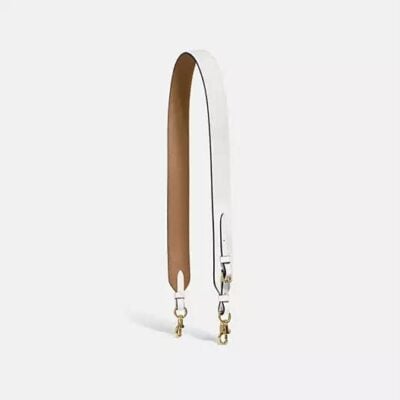 Coach Women's Novelty Strap in Gold/chalk | Leather
