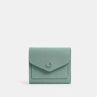 Coach Women's Wyn Small Wallet in Light Antique Gold/aquamarine | Leather