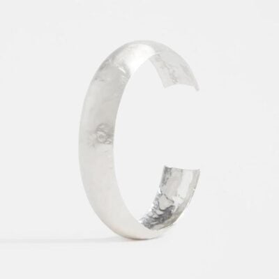 Elk Gild Thin Cuff Bangle — Silver