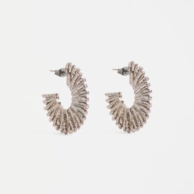 Elk Krusen Hoop Earring — Gunmetal