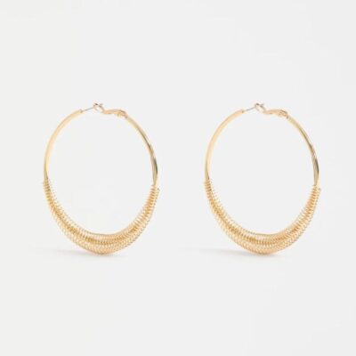 Elk Solf Metallic Hoop Earring — Gold