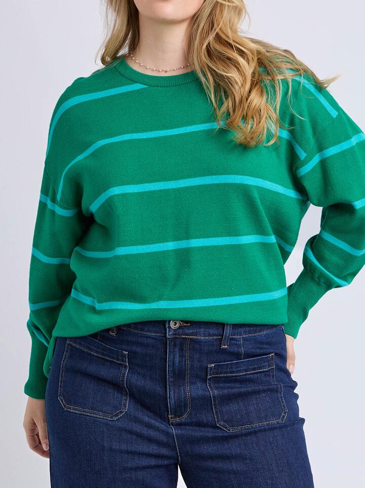 Elm Charlie Stripe Knit — Virdis Green