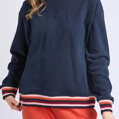Elm LILI Fleece Crew — Navy