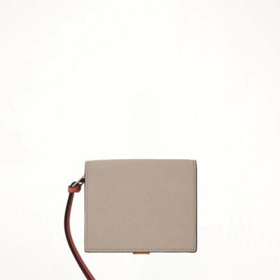 Loewe Compact Zip Wallet in Soft Grained Calfskin Light Oat Beige / Os