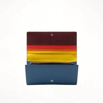 Loewe X Paula Rainbow Cont Wallet in Blue / Os
