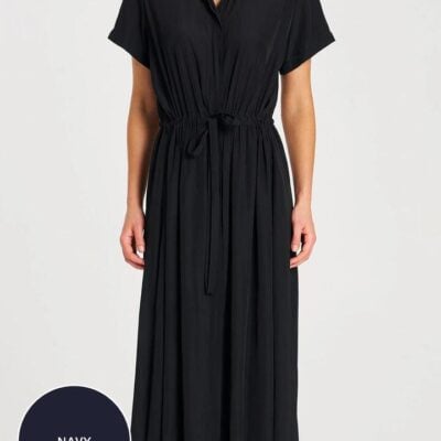 Mela Purdie Draw Waist T Dress — Navy a