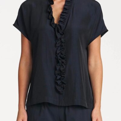 Mela Purdie Lariat Shell — Navy a