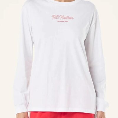 P.e Nation Formation Long Sleeve Tee — Optic White