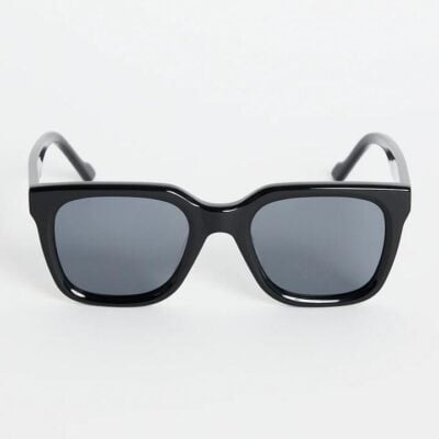 Re:union Label Napoli Black Rounded Sunglasses