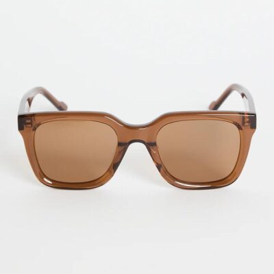 Re:union Label Napoli Espresso Rounded Sunglasses