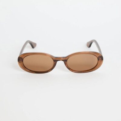 Re:union Label Sydney Espresso Narrow Oval Sunglasses