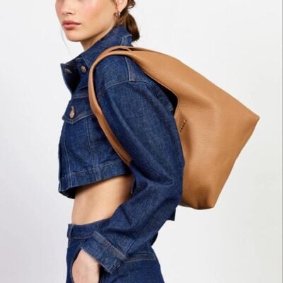 Saben Kiki Toffee Lightly Milled Shoulder Bag